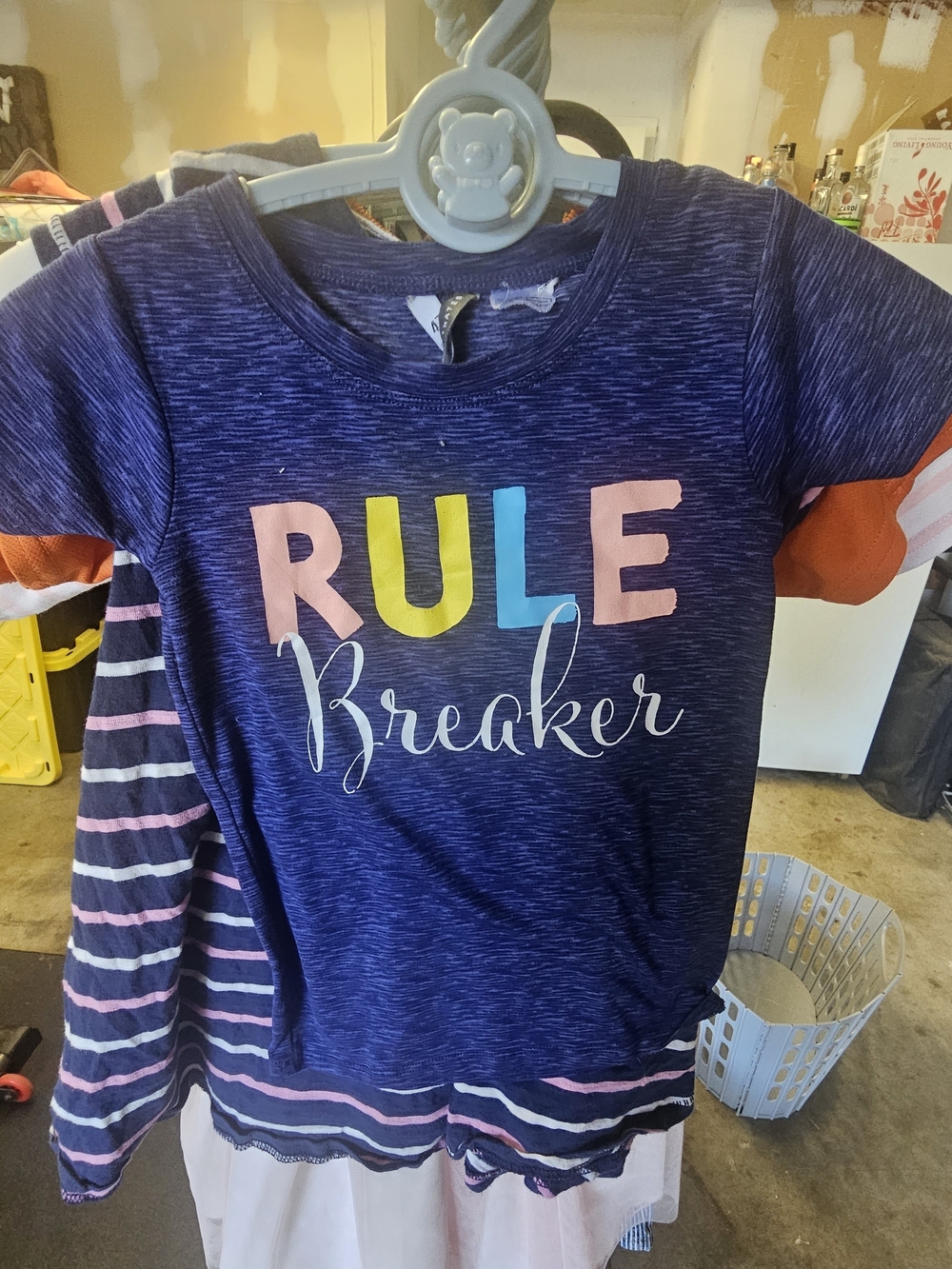 Navy 'RULE Breaker' Colorful Graphic Tee